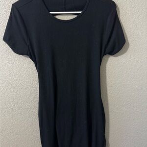 Heart Hips Black Backless Dress